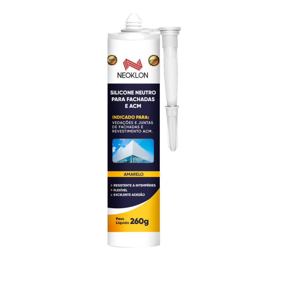 SILICONE AMARELO ACM CARTUCHO 260G, , large